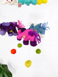 Felt Unicorn & Rainbow Mobile