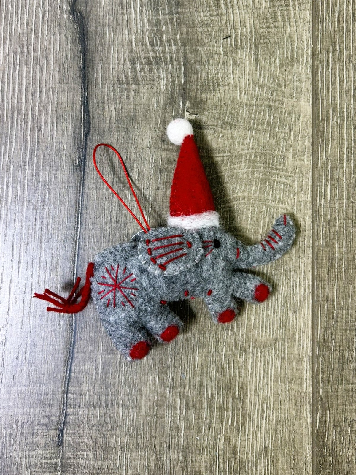 Felt Hanging Xmas Elephant