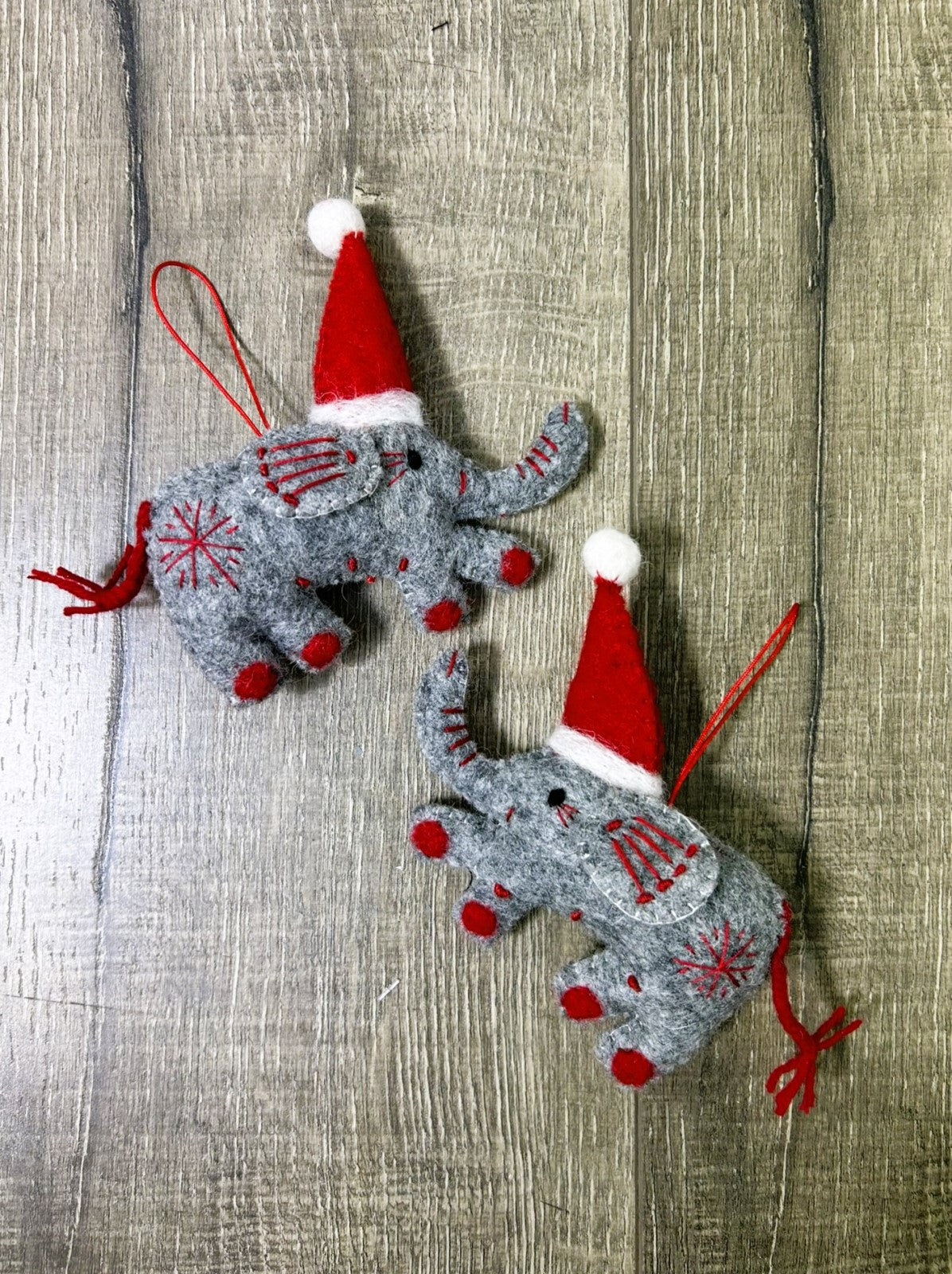 Felt Hanging Xmas Elephant
