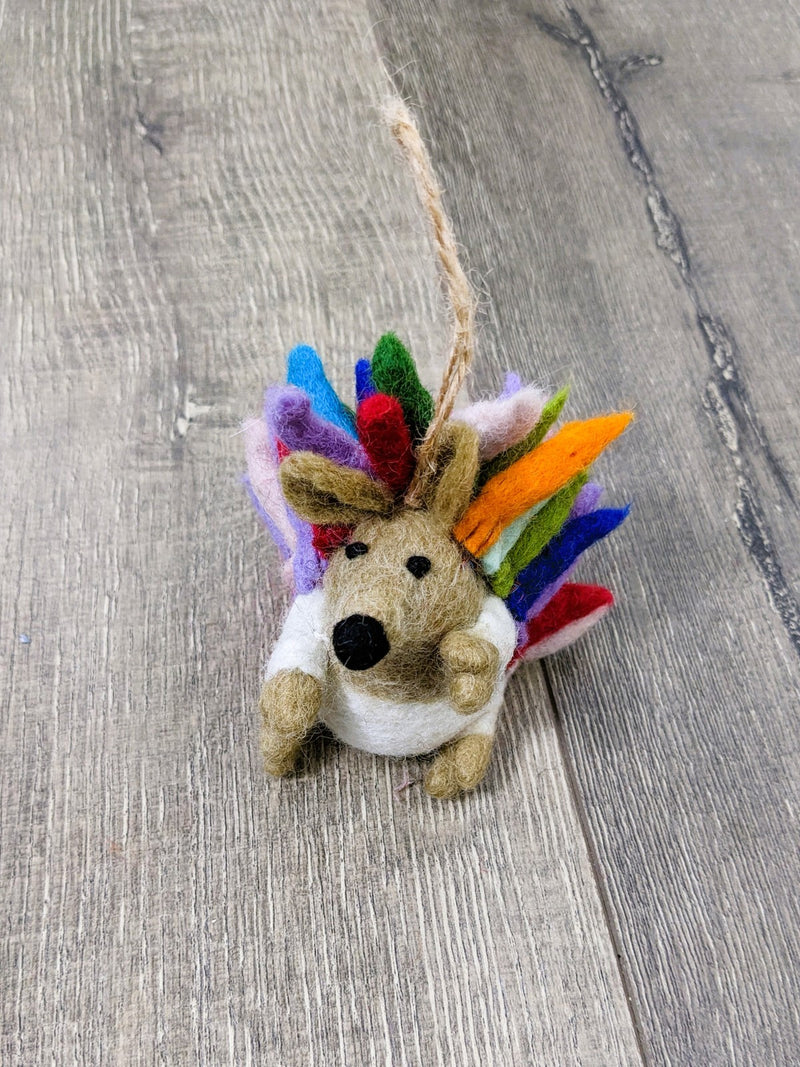 Felt Hanging Rainbow Hedgehog
