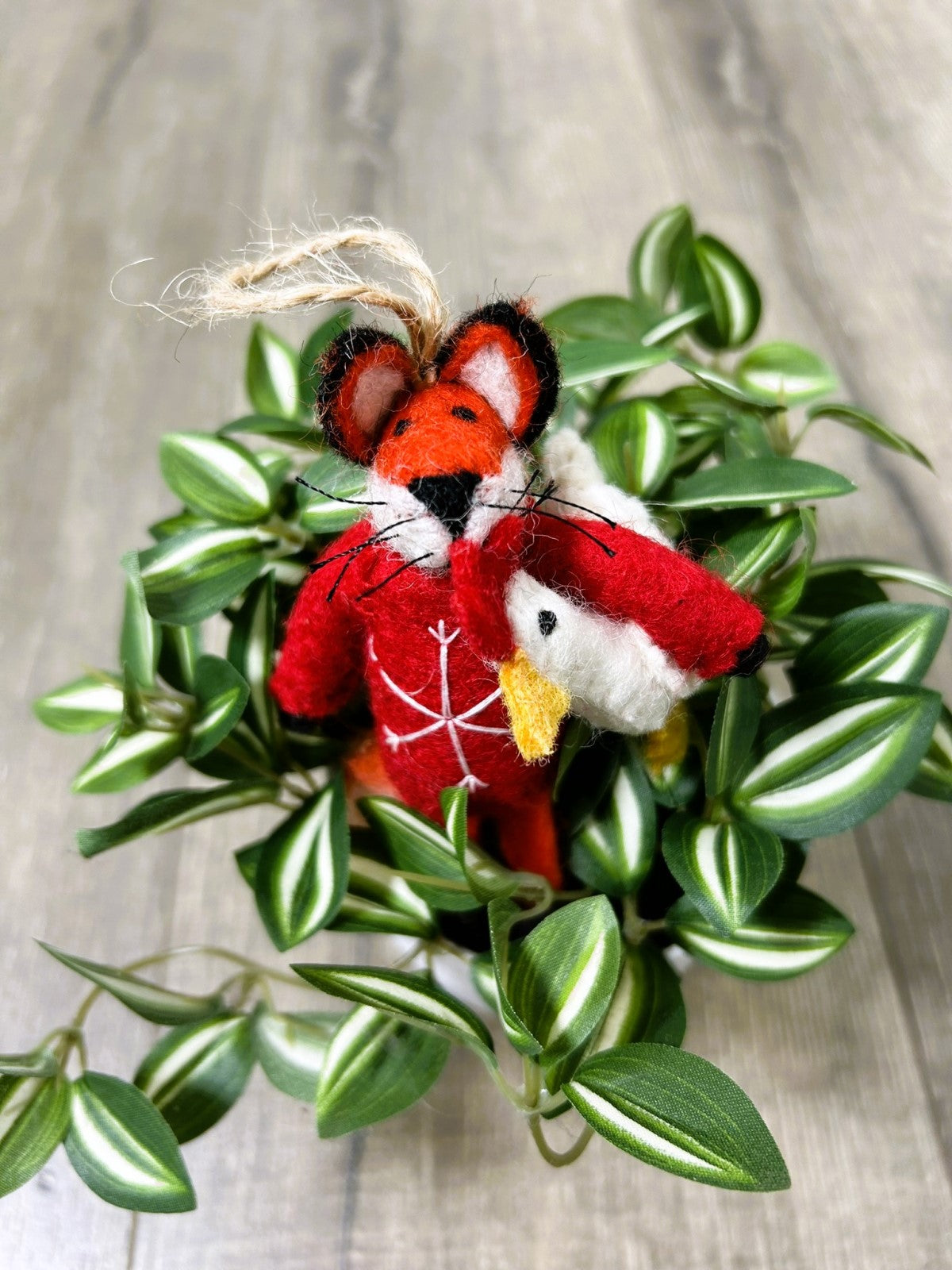 Felt Hanging Felt Fox & Chicken