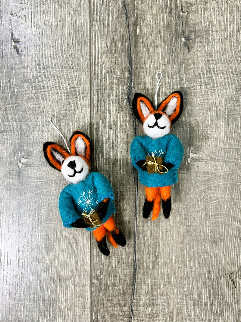 Felt Hanging Felt Fox & Present