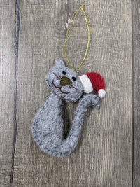 Felt Hanging Xmas Cat