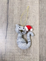 Felt Hanging Xmas Cat