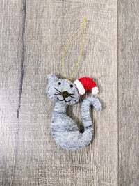 Felt Hanging Xmas Cat