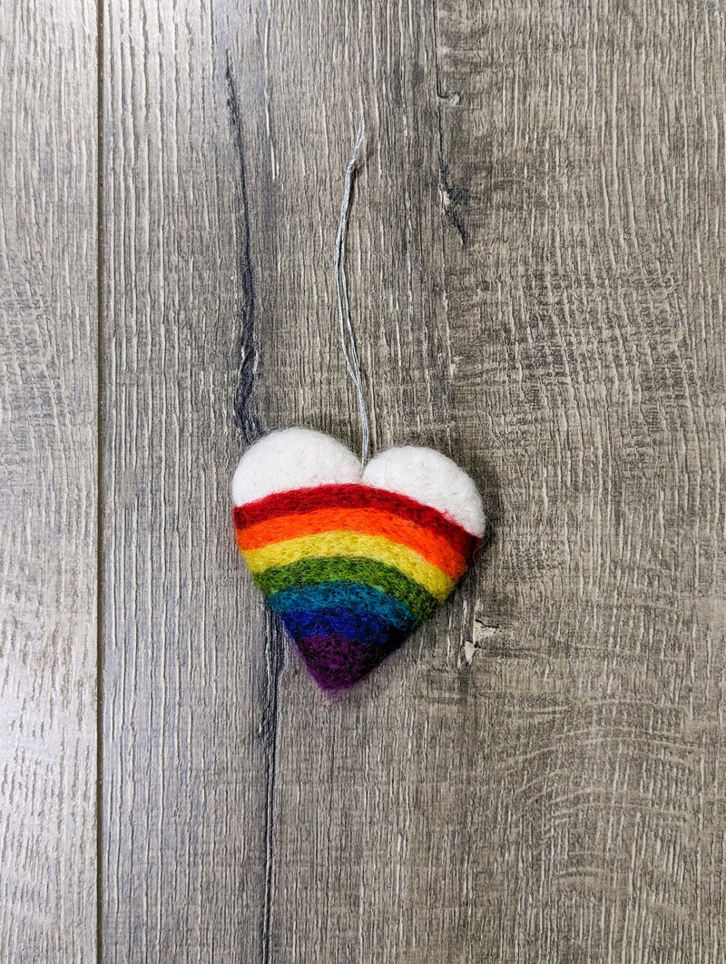 Felt Rainbow Heart