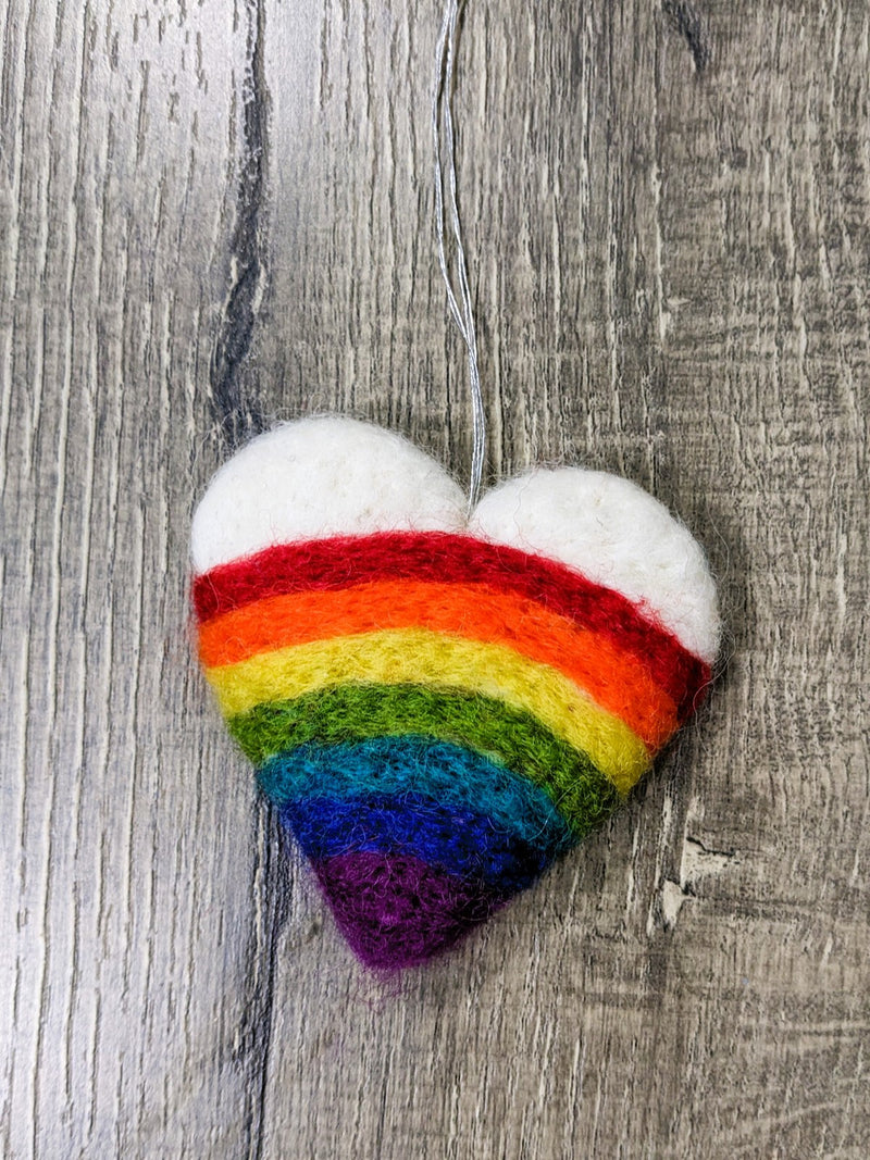 Felt Rainbow Heart