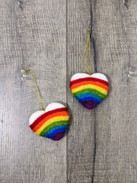 Felt Rainbow Heart