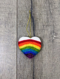 Felt Rainbow Heart