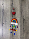 Felt Rainbow with Raindrops