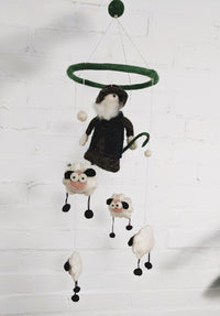 Felt Shepherd Sheep Mobile