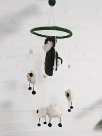 Felt Shepherd Sheep Mobile