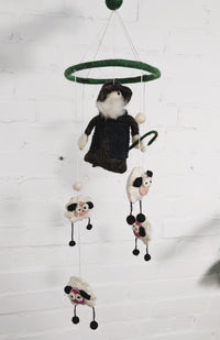 Felt Shepherd Sheep Mobile
