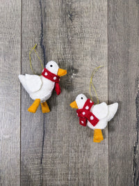 Felt Hanging Goose with Scarf