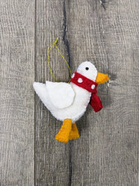 Felt Hanging Goose with Scarf