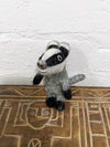 Felt Badger Finger Puppet