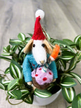 Felt Hanging Mouse Blue Jumper
