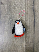Felt Hanging Penguin with Fish