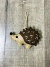 Felt Hanging Brown Hedgehog