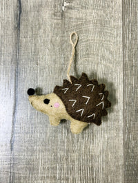 Felt Hanging Brown Hedgehog