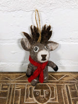 Felt Hanging Reindeer with Scarf