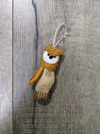 Felt Tan Owl Hanging