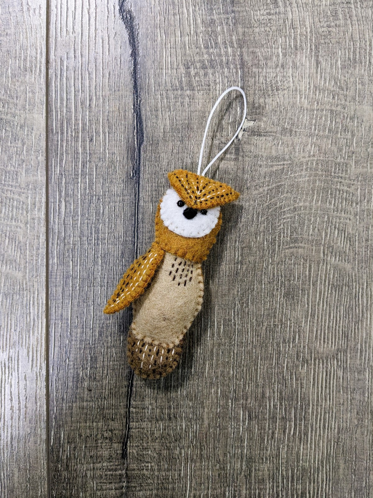 Felt Tan Owl Hanging