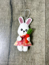 Felt Bunny And Carrot Hanging