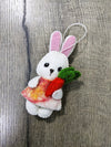 Felt Bunny And Carrot Hanging