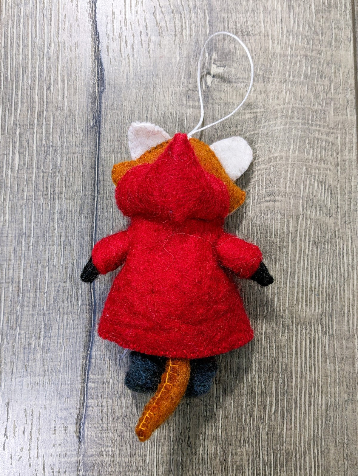 Felt Fox In Jacket Hanging