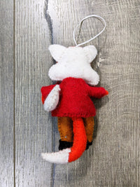 Felt Fox With Chicken Hanging