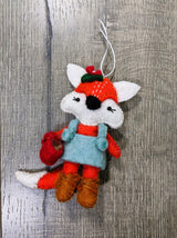 Felt Lady Fox With Cuppa