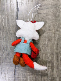 Felt Lady Fox With Cuppa