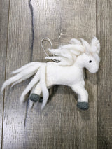 Felt White Unicorn Hanging