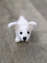 Felt White Dog