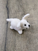 Felt White Dog