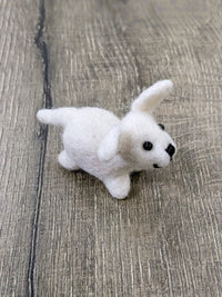 Felt White Dog