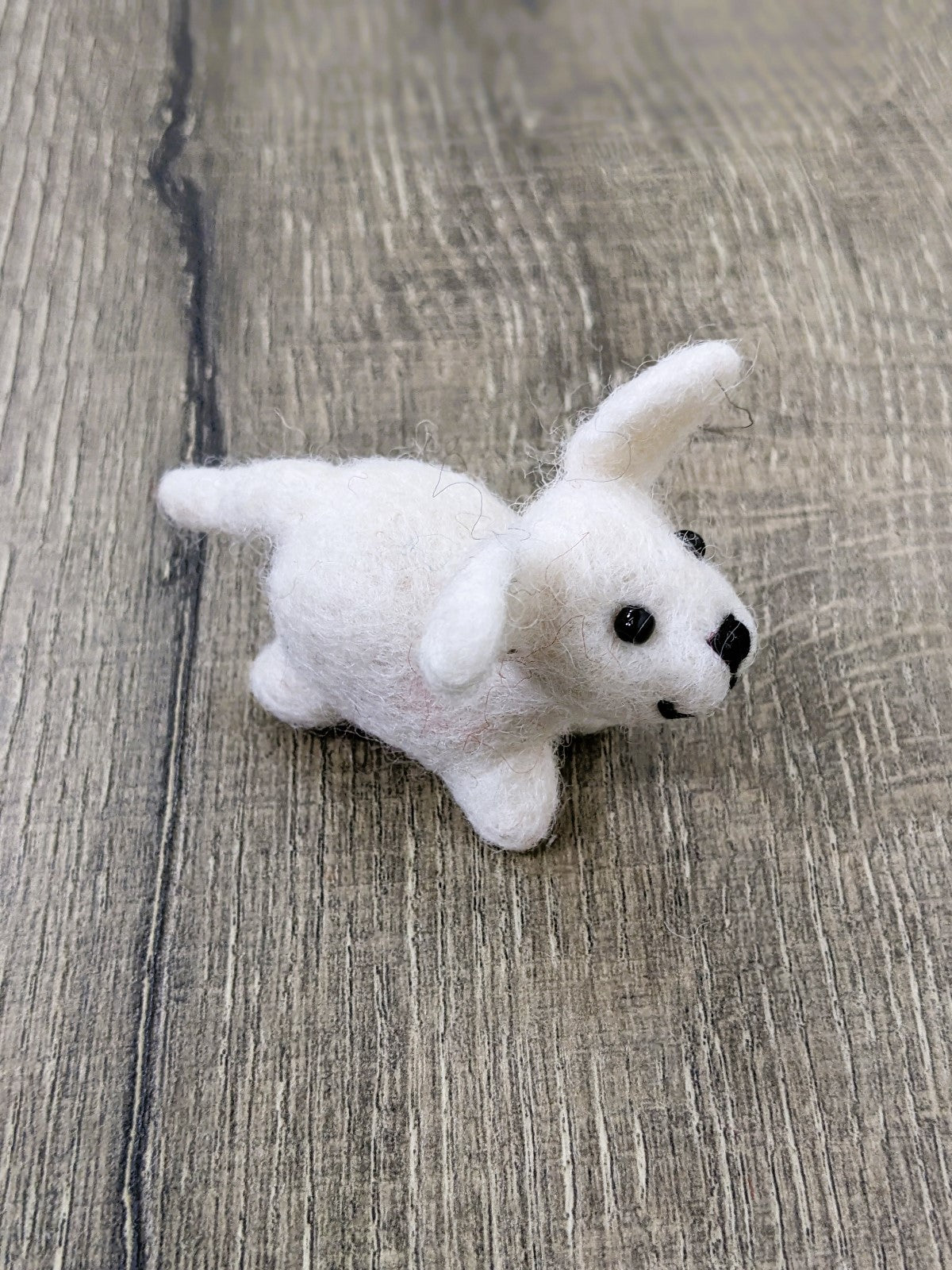 Felt White Dog