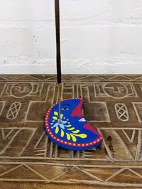 Clay Moon Incense Stand