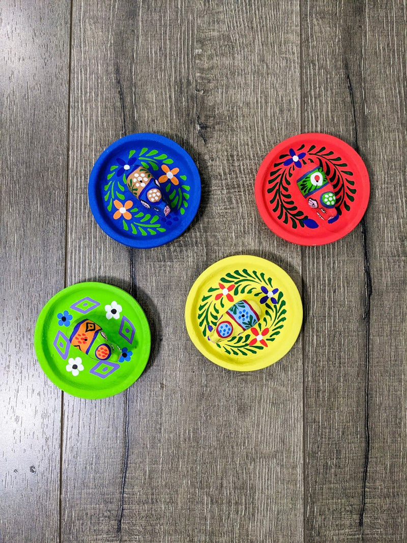 Round Clay Elephant Incense Stand