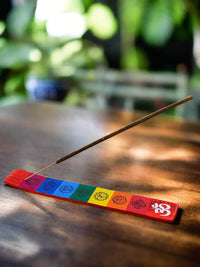 Wooden Incense Holder Seven Chakra