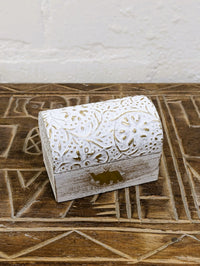 Wooden White Gold Chest