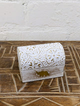 Wooden White Gold Chest