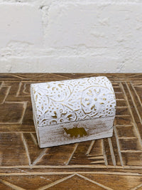 Wooden White Gold Chest
