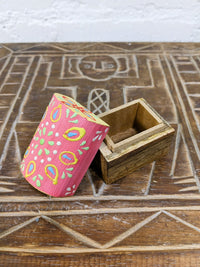 Wood Chest Painted Top