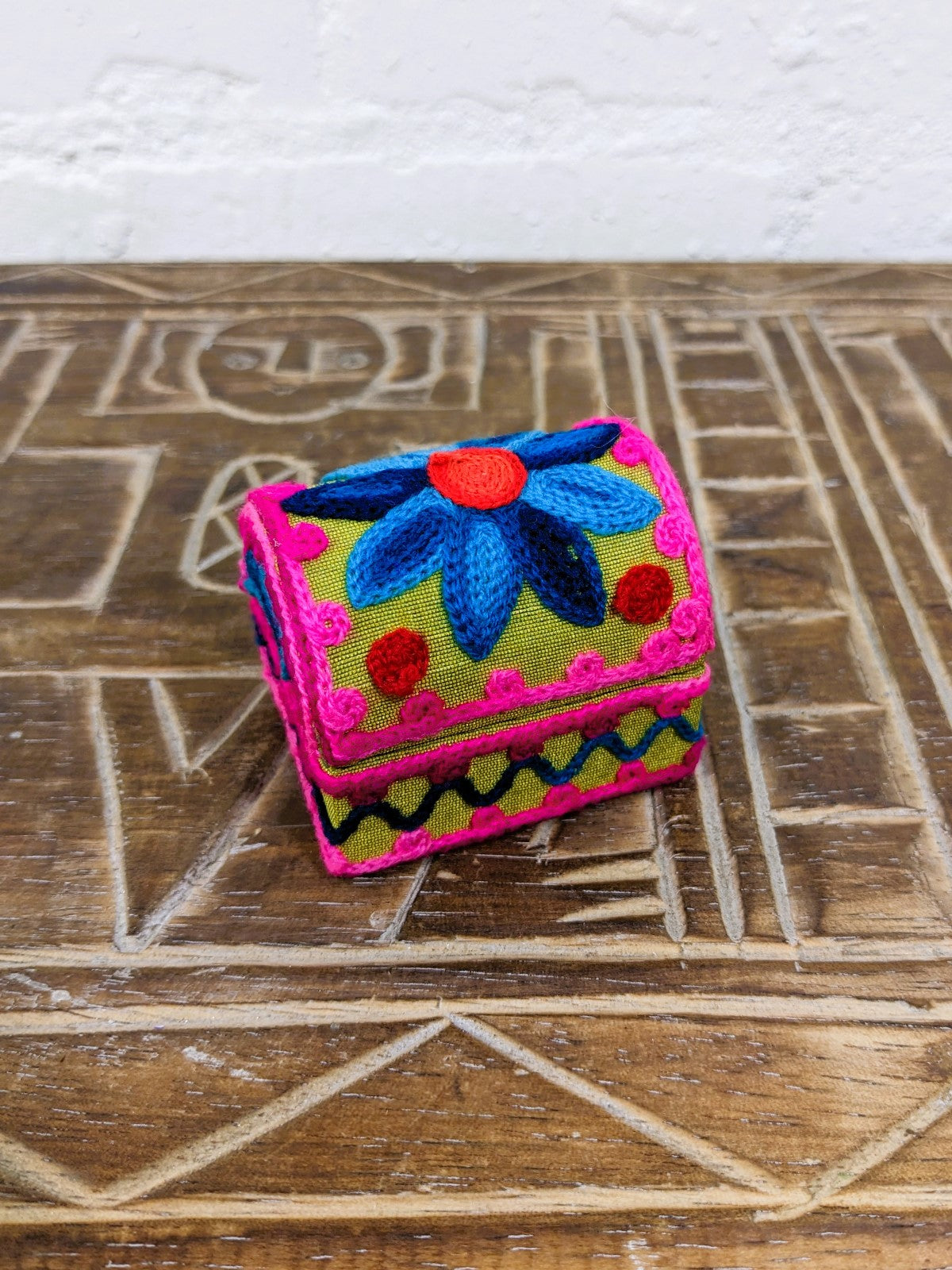 Wood Embroidered Chest