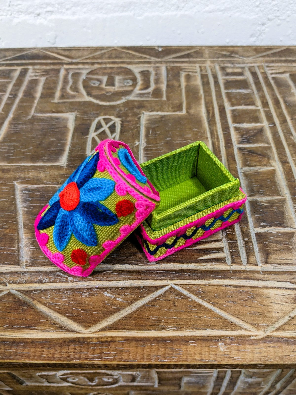 Wood Embroidered Chest