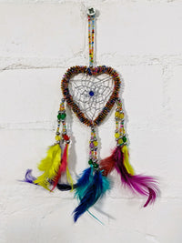 Rainbow Beaded Dreamcatcher