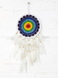 Rainbow Crochet Dreamcatcher