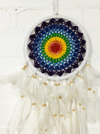 Rainbow Crochet Dreamcatcher